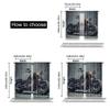 2Pcs Vintage Motorcycle Curtain Cool Classic Motorbike Home Decor Suitable For Bedroom Bathroom Living Room Dining Room Study