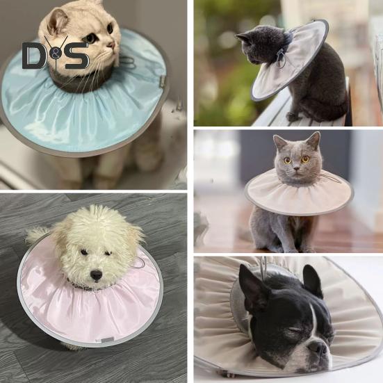 Guler de recuperare impermeabil pentru pisici Guler de protecție pentru gât pentru pisici după o intervenție chirurgicală pentru a nu mai lins zgârierea Con moale reglabil pentru îngrijirea rănilor