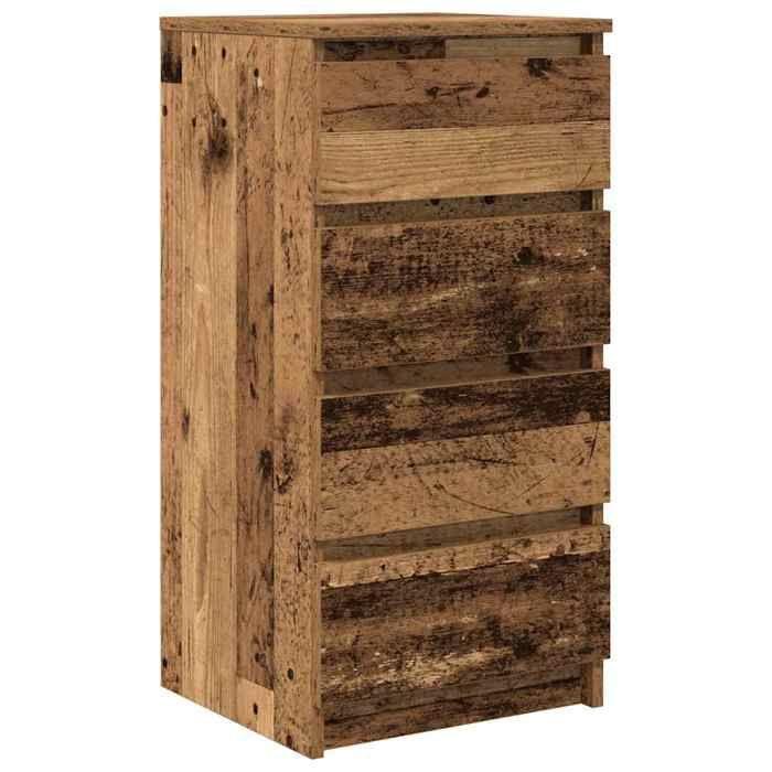 VidaXL Buffet vieux bois 37,5x35x76 cm bois d'ingénierie, meuble de rangement, meuble de rangement de cuisine, meuble de 861758