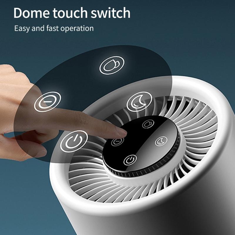 Desktop Air Purifiers Filter Portable Air Cleaner Odor Remover Air Freshener for Bedroom Office Small Air Purifiers
