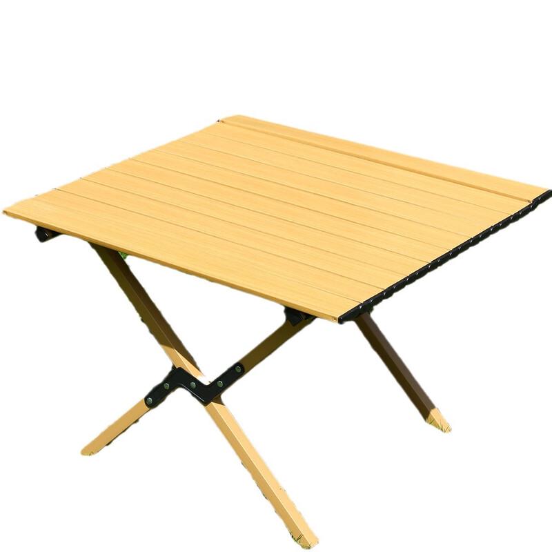 Portable Wooden Roll-Up Camping Table