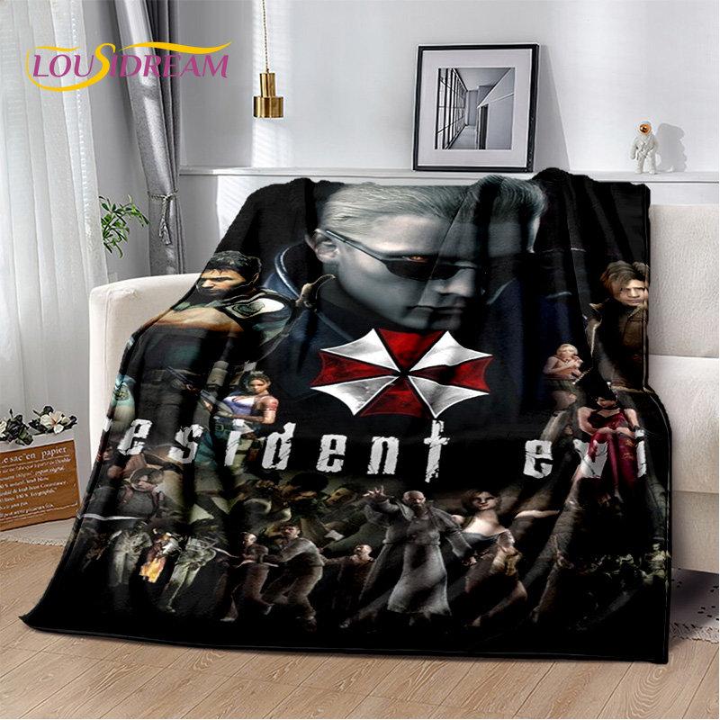 R-Resident Evil Game Gamer Soft Plush Blanket,Flannel Blanket Throw Blanket for Living Room Bedroom Bed Sofa Picnic Office Cover
