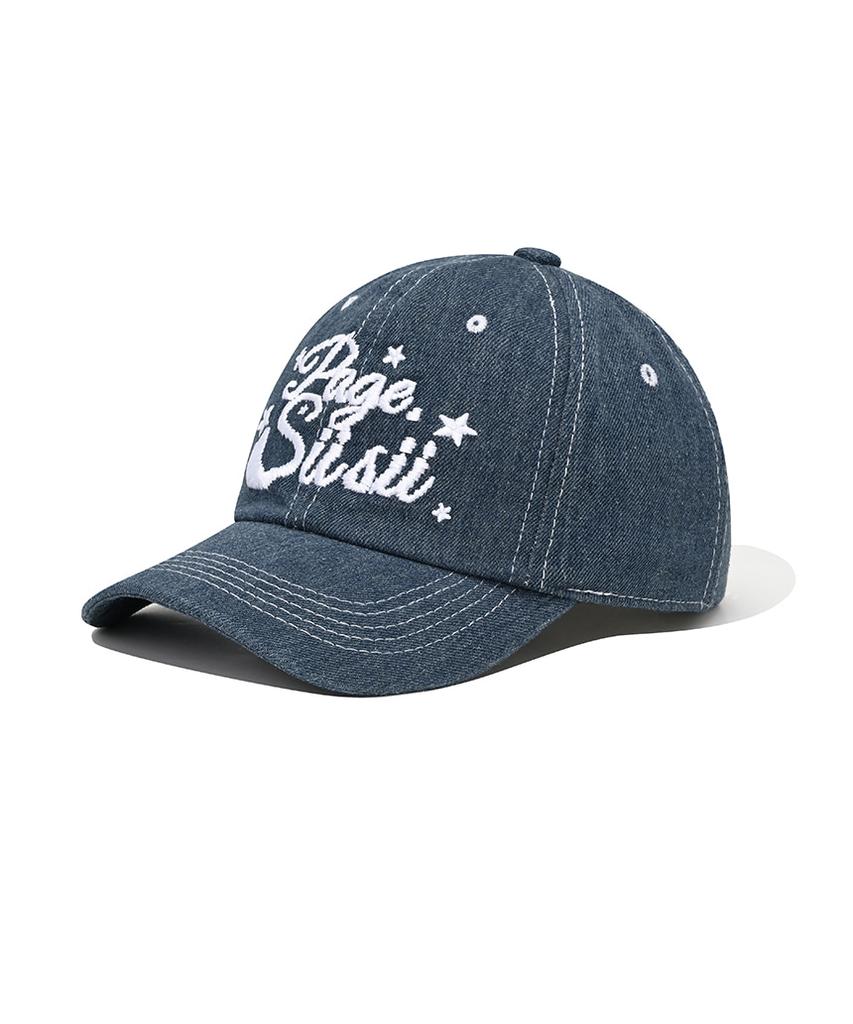 PAGESIISII Sisi Pixel Star Logo Denim Ball Cap Blue