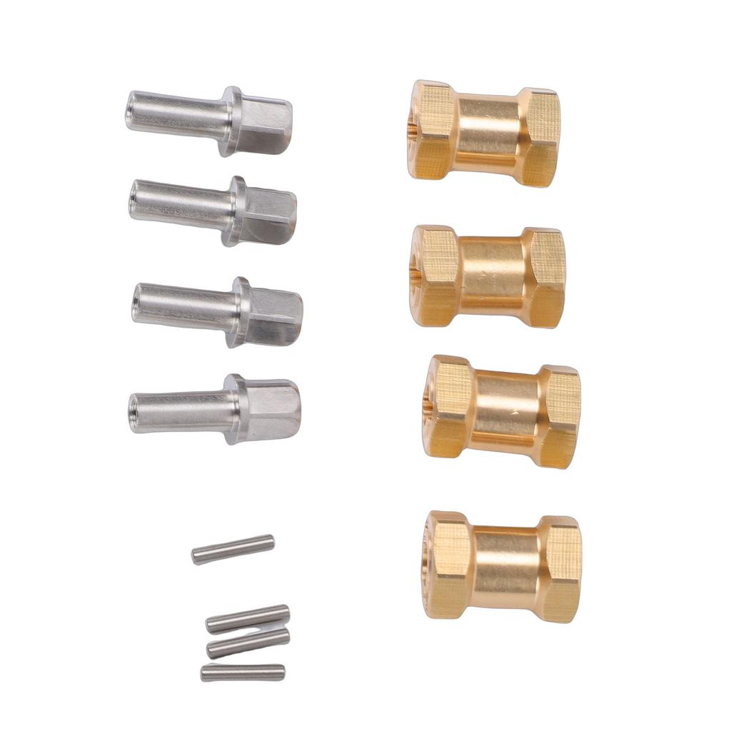 4pcs 18mm Wheel Spacers Fit for Scx10 1Celsius10 RC Crawler Car Brass Wheel Hubs Extension Drive Adapter