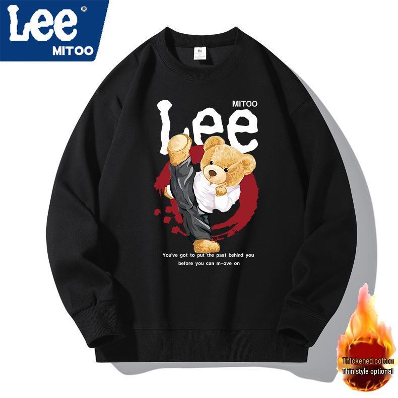 2025 Lee & Mitoo Unisex American Streetwear Fleece Long Sleeve Top
