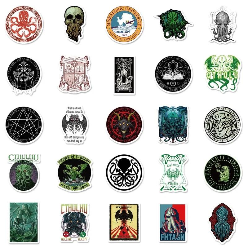 10/25/50 szt. Naklejki Horror Cthulhu Szkielet Winylowe Naklejki na Gitarę Laptop Telefon Bagaż Butelkę z Wodą Scrapbook Samochód Motocykl