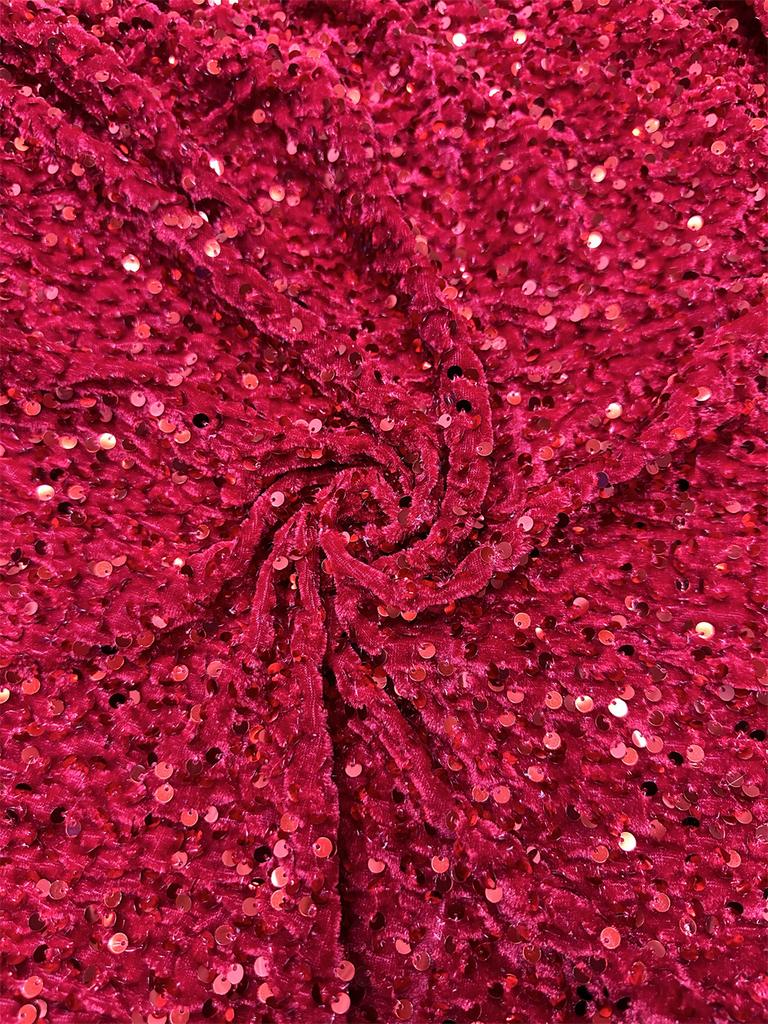 African Velvet Lace Fabric 5 Yards Nigerian Sequins Lace Fabric for Sewing Wedding Luxury Dress French Sequins Material Women