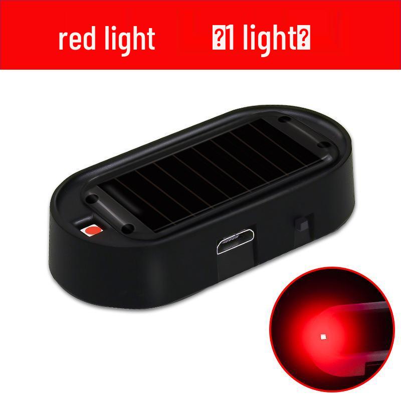 Solar-Powered LED Car Anti-theft Warning Strobe Light