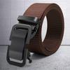 Men Belt Decorative High Strength Thicken Automatic Buckle Solid Color Canvas Fix Pants Training Anti-slip Men Waist Belt Men Clothes Accessory