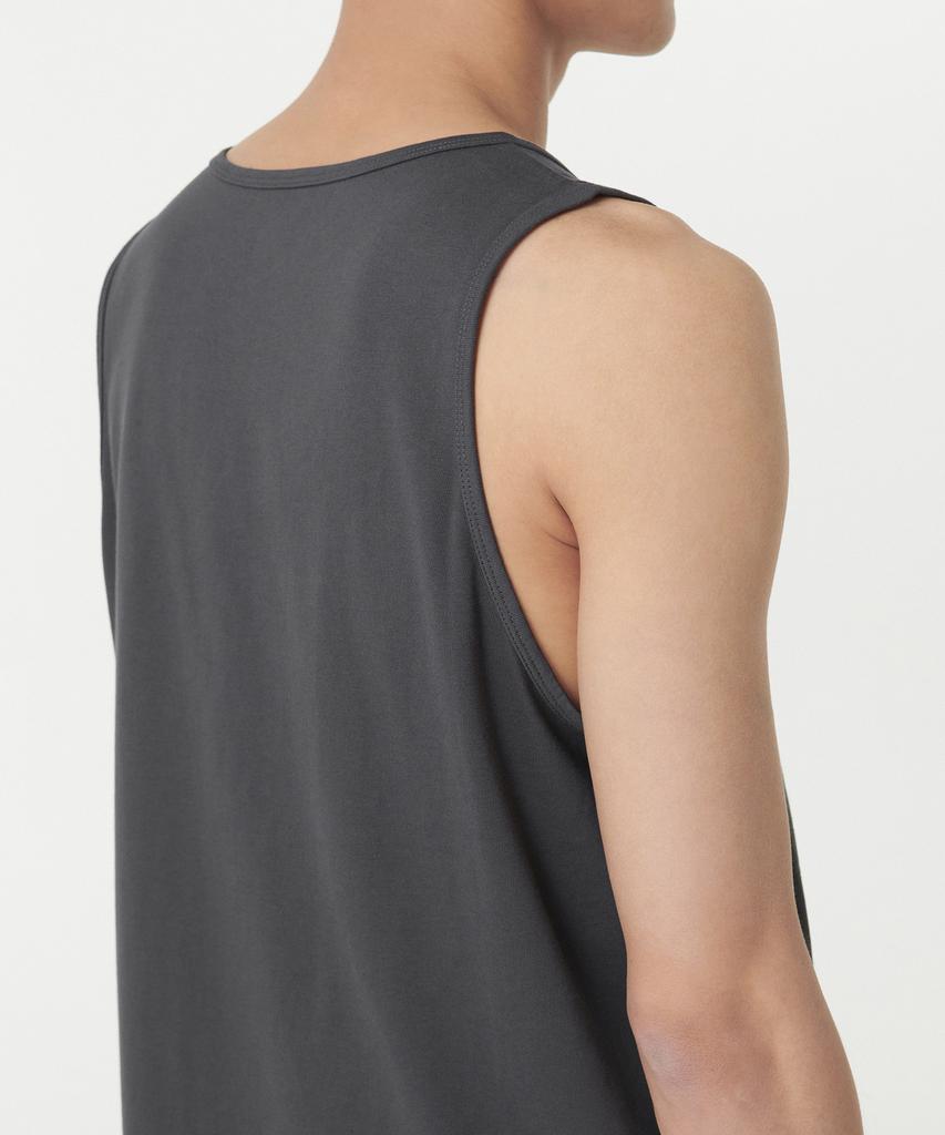 MUSINSA STANDARD Scoop Neck Sleeveless Top [Dark Grey]