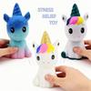 Squishy Niedliches Einhorn Simulations-Tierpuppe PU Langsam Aufgehend Duftend Weiches Quetschspielzeug Stressabbau für Kinder und Erwachsene Weihnachtsgeschenk