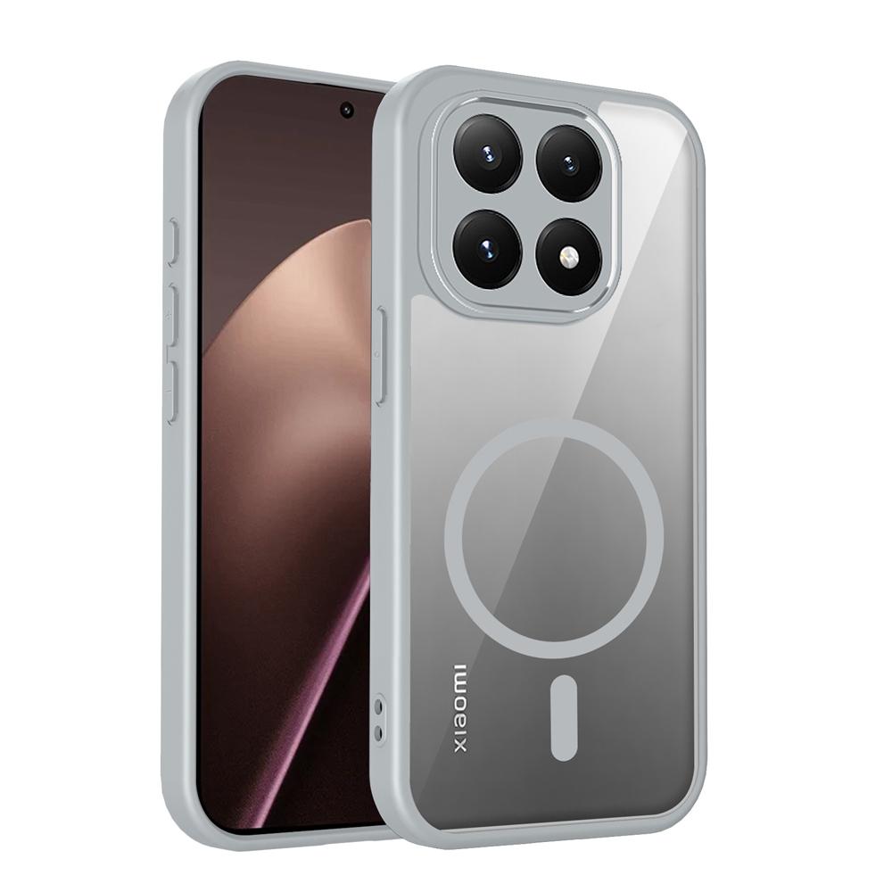 KEYSION Transparent Magnetic Phone Case for Xiaomi 15T Pro 5G Soft Silicone+PC HD Clear Shockproof Back Cover for Xiaomi 15T 5G