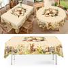 Vintage Easter Bunny Eggs Tablecloths Holiday Party Decor Spring Floral Rectangle/Round Table Cover Easter Decorations for Home