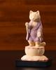 Katze Amida, Hüterin des Haustieres, besonderes Gebet im Kannoji-Tempel, Katzenholz, Glücksbringer, Feng Shui-Ornament, Neko Amida (kleine Größe) - Tiere, Service