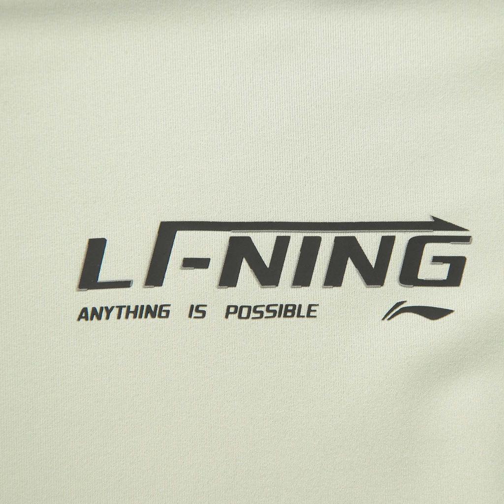 Li-Ning Comfortable Breathable Versatile Round Neck Letter Short Sleeve T-Shirt Men Tops Mineral-Gray ATSV389-12