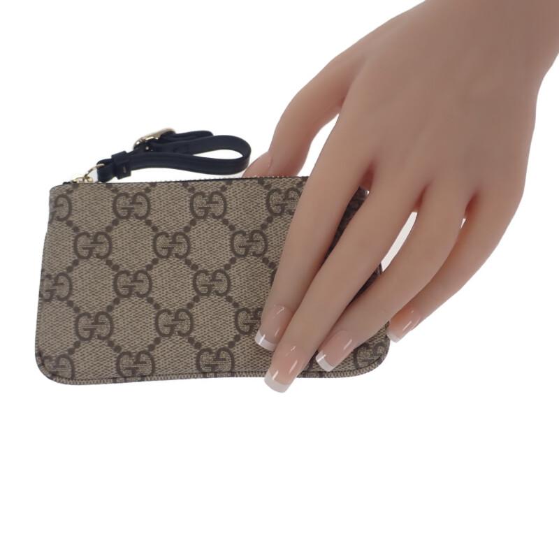 Gucci 819113 Coin Case Brown Polyurethane Women