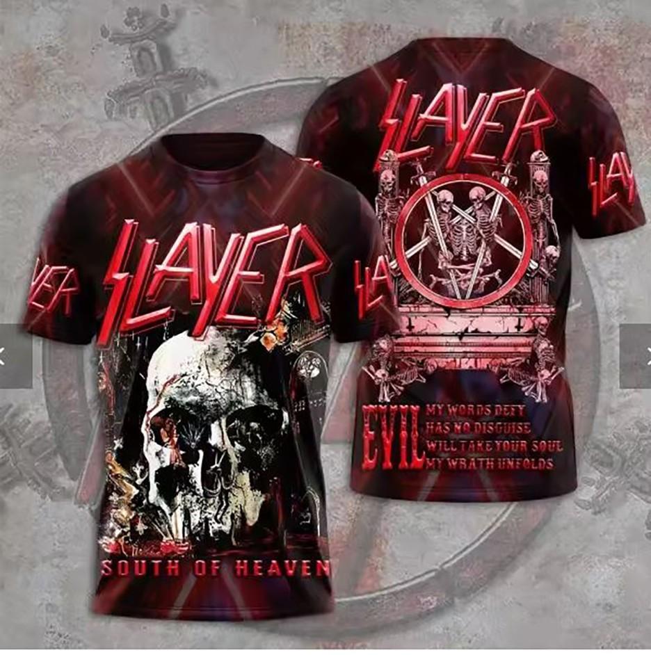 Trend Slayer Metal Rock 3D Print Full Size T-shirts Unisex XXL