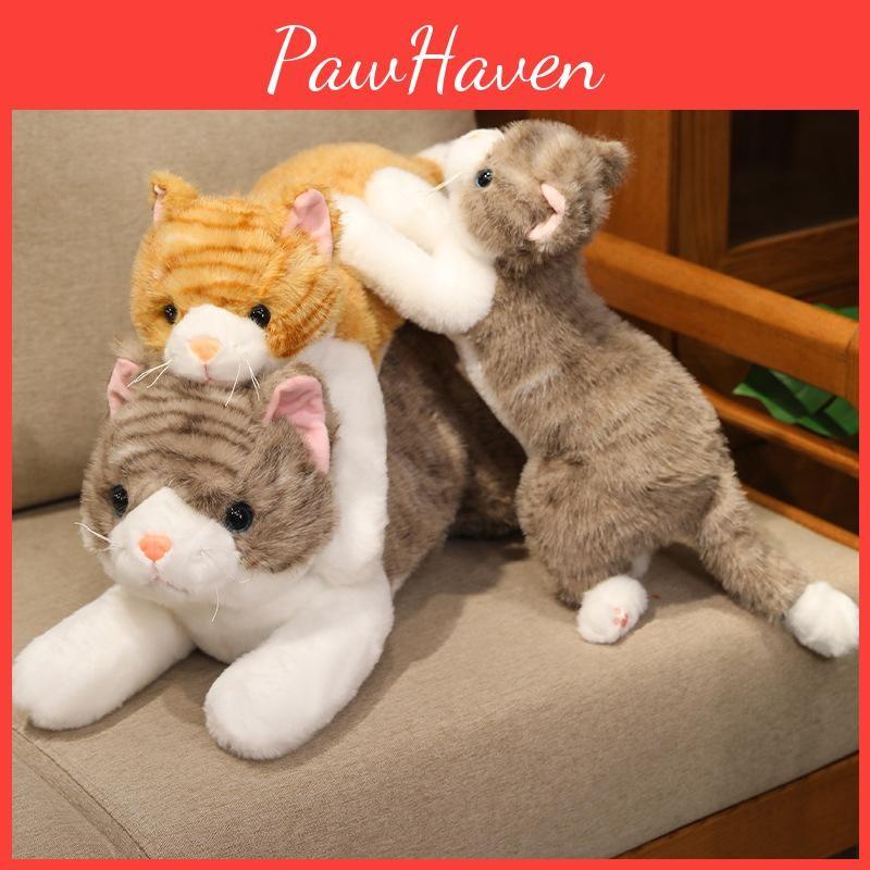Realistic Cat Cute Plush Toy Ornament Pillow Playroom Decor Birthday Present