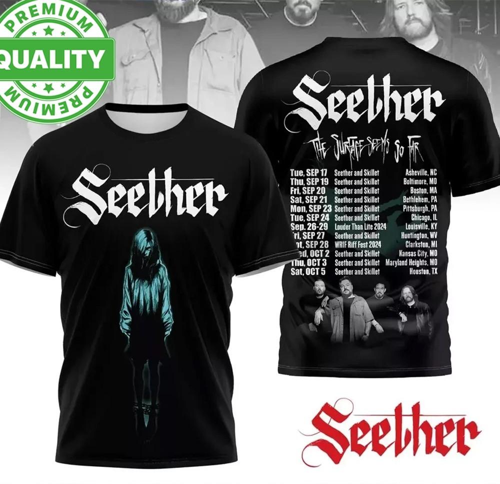 Seether Daughtry Map Out Fall 2025 Tour Reprint T-Shirt  22D273 Unisex T-Shirt XXXL