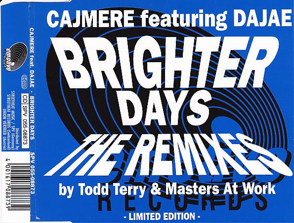 

CD CAJMERE DAJAE Brighter Days The Remixes SPV05508873 Streetheat Musi 1993 Japan Dance Electronica Used