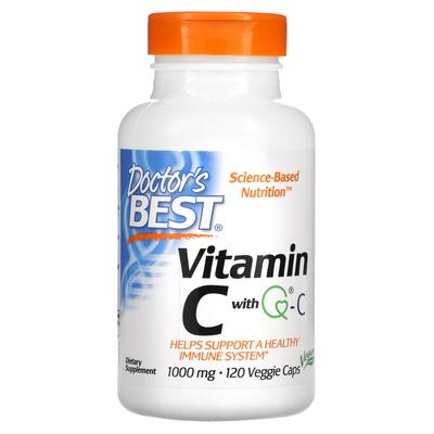 Doctor's Best, Vitamín C s QC, 1000 mg, 120 rostlinných kapslí