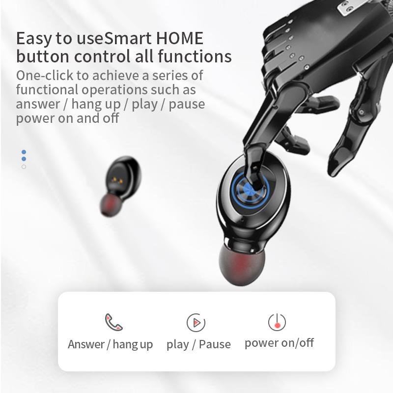 Mini Invisible Headphones TWS Bluetooth Earphones Wireless Heasets HIFI Stereo Noise Reduction Earbuds For iphone Xiaomi