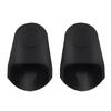 2Pcs Saxophone Clarinet Mouthpiece Protective Rubber Cap Sax Accessories (Black)