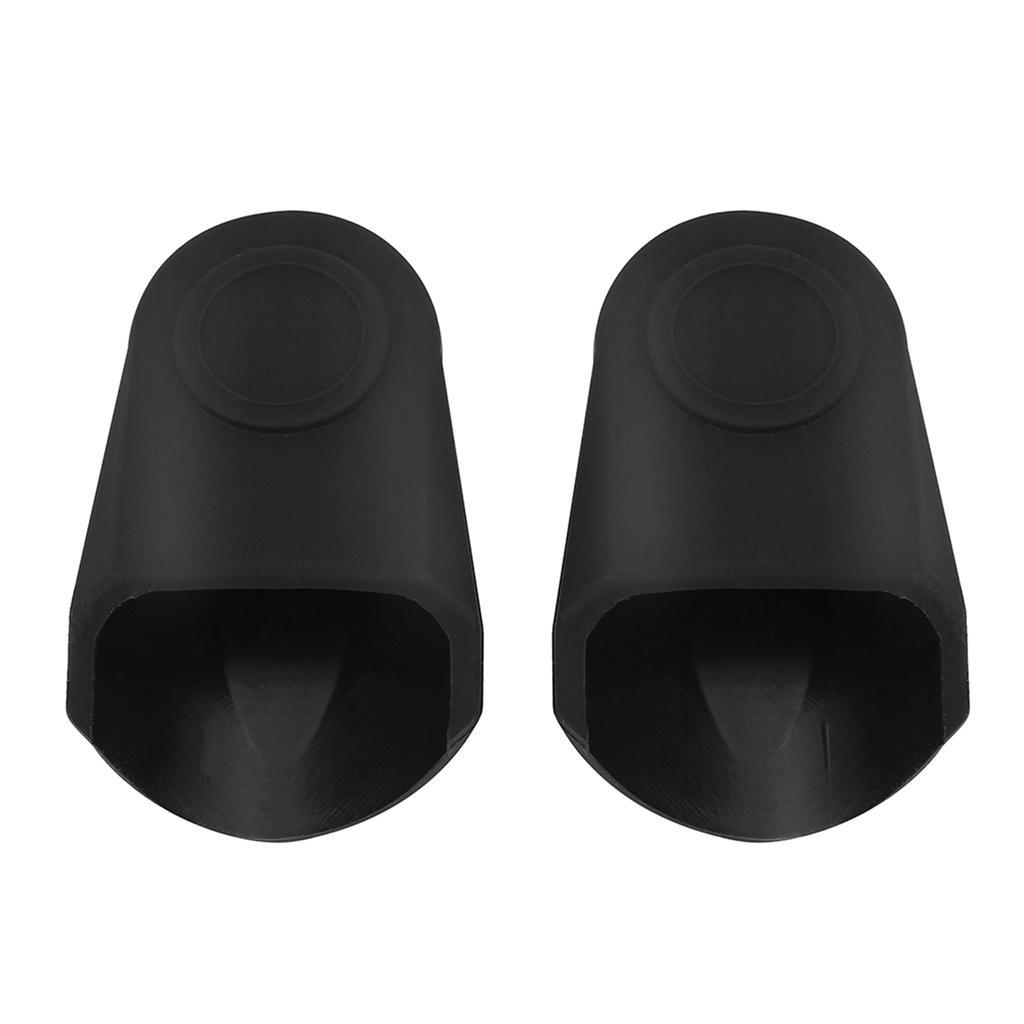 2Pcs Saxophone Clarinet Mouthpiece Protective Rubber Cap Sax Accessories (Black)