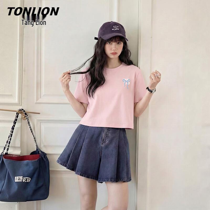 TonLion Women s Pure Cotton Short Sleeve T-shirt L