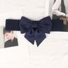 Adjustable Elastic Vintage For Girls Large Bow Women Waistbands Dress Decoration Korean Belt