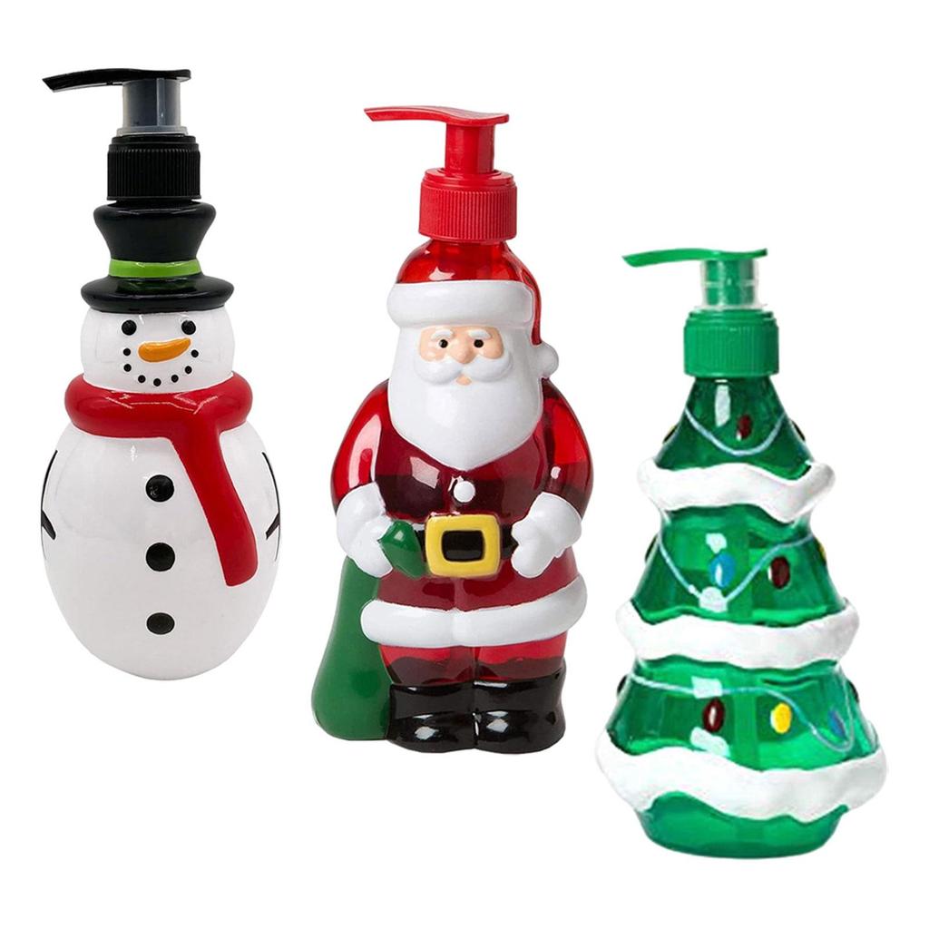Christmas Hand Soap Dispenser Versatile Empty Novelty Shampoo Dispenser Christmas Decor Liquid Container for Hotel Kitchen Decor