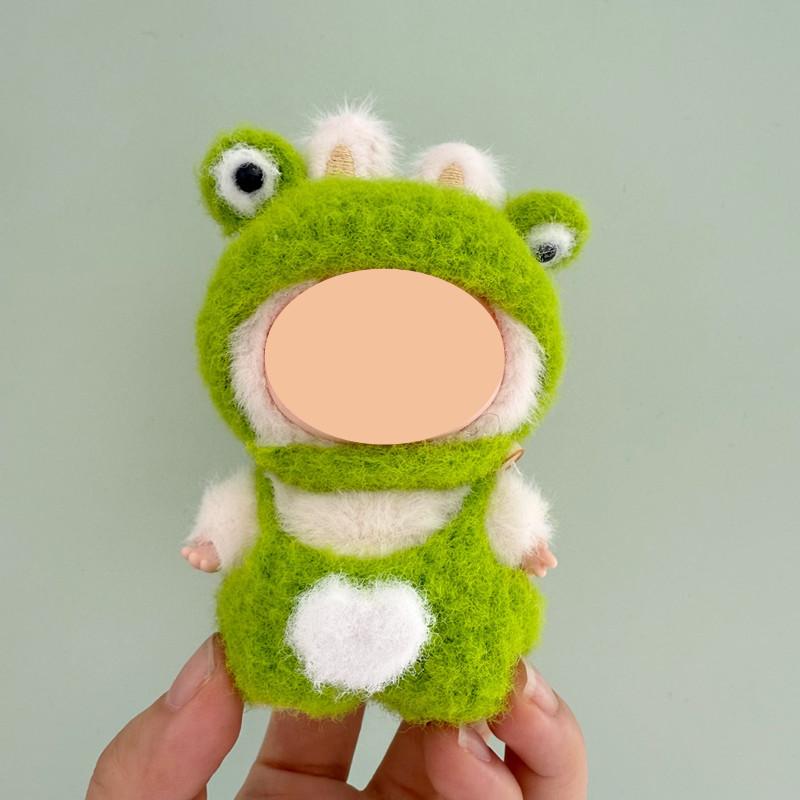 [Cloth Only]  the Frog  Accessories Doll Clothes for 4.0 Mini Version  Doll, Pure Handmade Frog Set.