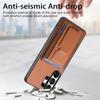Luxury Carbon Fiber Pattern Vertical Card Solt Holder Wallet Leather Case For Samsung S25 Ultra S24 Plus S23 A17 A07 Stand Cover