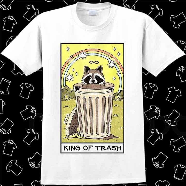 King Of Trash Raccoon Tarot Card T Shirt Meme Gift Gamer Best Seller Unisex 927 L