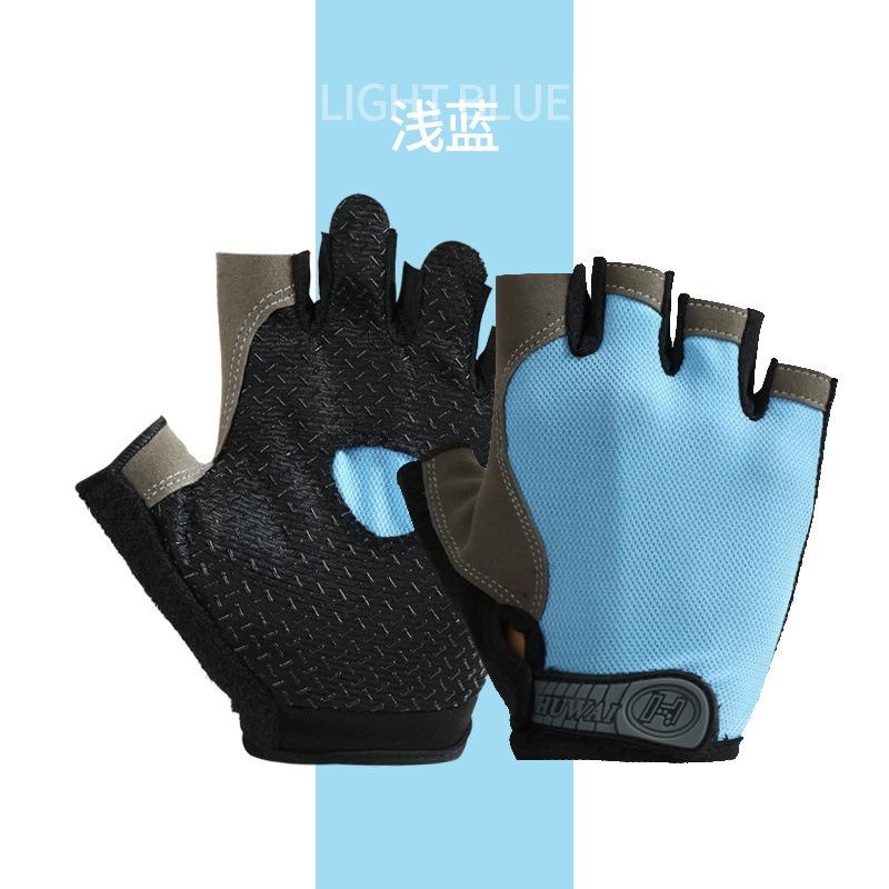Breathable Thin Half Finger Anti Slip Fitness Cycling Gloves For Men Women