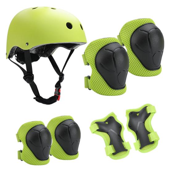 7Pcs/Set Kids Cycling Protective Gear Kit Roller Skate Skateboard Skating Bike Scooter Adjustable Helmet Knee Elbow Pad Wrist Guard Protector