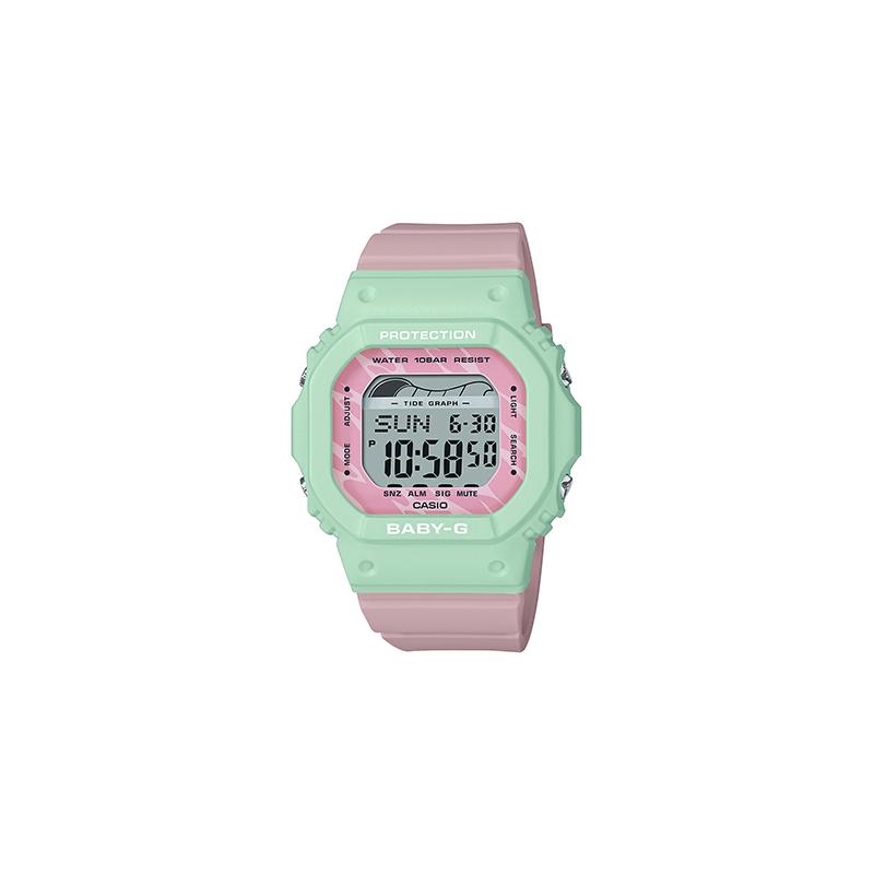 

Casio BABY-G series classic candy cube contrast color tide function sports waterproof small cube quartz movement resin strap Japanese and BLX-565-3PR сірий колір