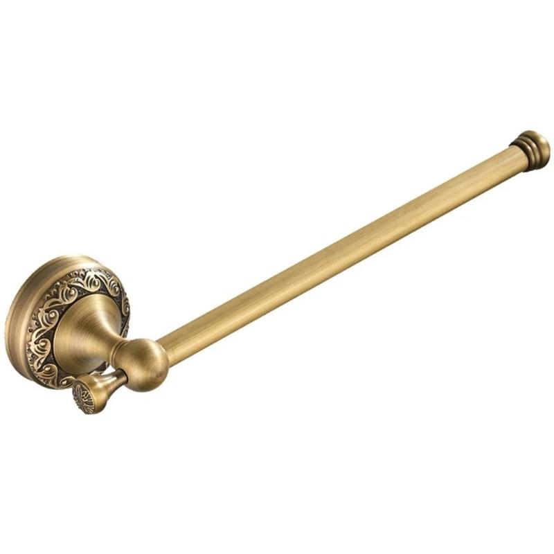 

Wall Mounted Towel Rod Space Saving Vintage Embossed Bathroom Towel Rack Paper Holder Hardware Easy to Use Enduring 1
