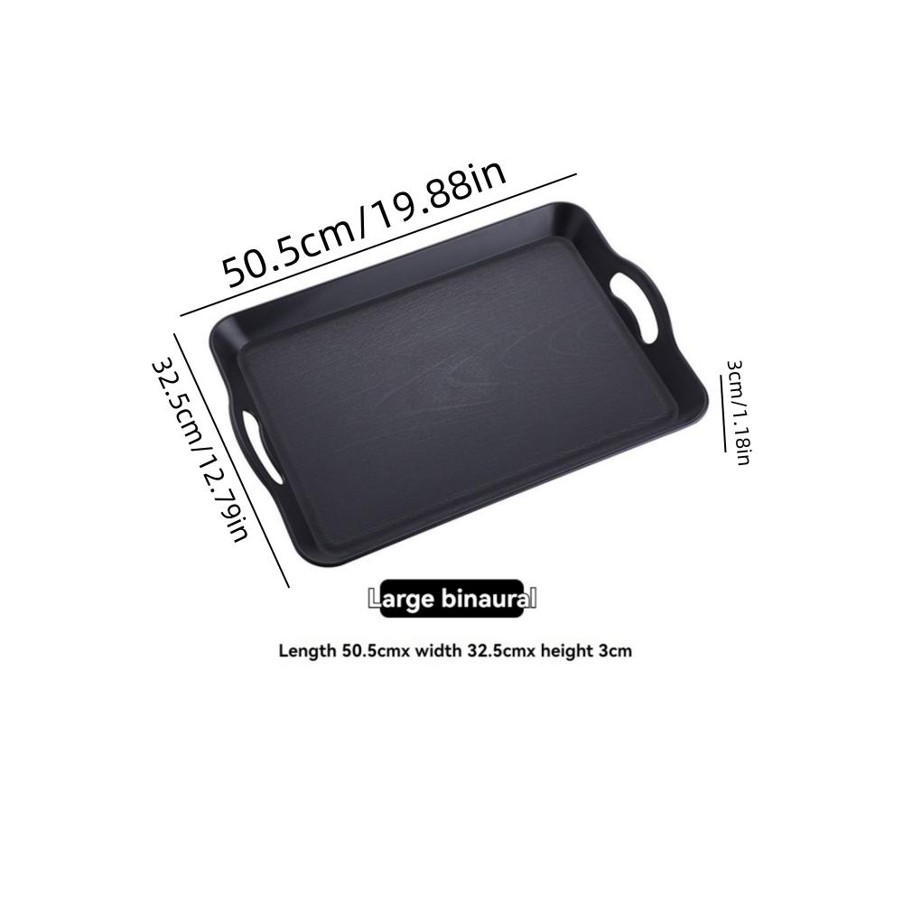 1pc Serving Trays with Handles Trays for Eating Multi Purpose Plastic Tray Rectangular Anti Skid Decorative Food Tray for Restau