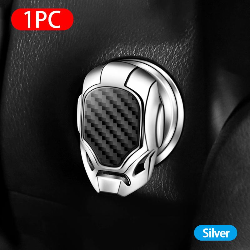 3D Metal Engine Ignition Start Stop Push Button Sticker One Button Ignition Key Decorative Switch Button Cover For Car Interior