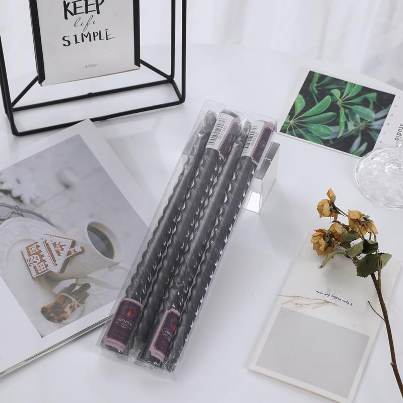 Electroplated Colored Spiral Long Stick Candle - Ideal for Christmas, Weddings, Birthdays, and Romantic Decor.