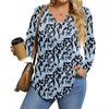 Womens Plus Size Long Sleeve Shirts  V Neck Tunic Tops Basic Loose Fit Tee Tops
