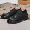 Herren Business Casual Kleiderschuhe mit dicker Sohle - Schwarz Britischer Stil