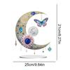 Acrylic Moon Butterfly 5D Diamond Painting DIY Ornament Kit for Stunning Desktop Decoration and Unique Gifts
