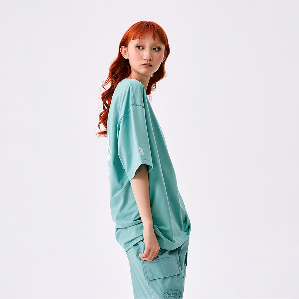 New MLB Boston Red Sox Basic Collection SS25 T Shirt Unisex Heather Gray Mint Green 3ATSB0753-43MTM