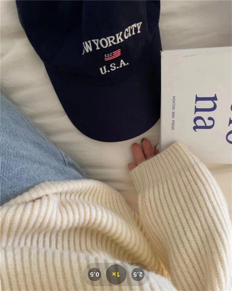 2024 Autumn/Winter Women's Zipper Pullover: Stand-Up Collar, Ribbed, Loose Knit Sweater