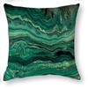 Home Decor Malachite & Gold Marbled Pattern Pillow Covers Pattern Cushion Cover Suitable For Sofa Bedroom Car Pillow Cover