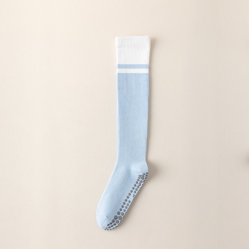 

Yoga Socks Children Calf Socks Compression Stockings Silicone Non Slip Sports Muscle Support Socks Fitness Pilates Aerobics Knee High Cotton Light blue (35-size 40)
