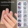12-Grid Mini Nail Art Rhinestones, Colorful Irregular Champagne Crystals, Super Flash Flatback Nail Accessories.