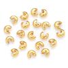 50/80PCS Copper Round Covers Open Crimp End Beads Dia 3 4 5 Mm Stopper Spacer Beads For DIY Jewelry Making Findings Supplies